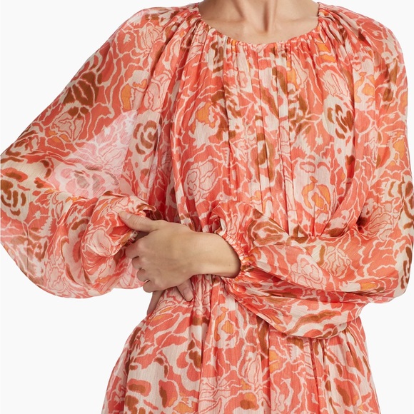 Tanya Taylor York Pleated Floral Minidress Size 4 - Picture 3 of 13